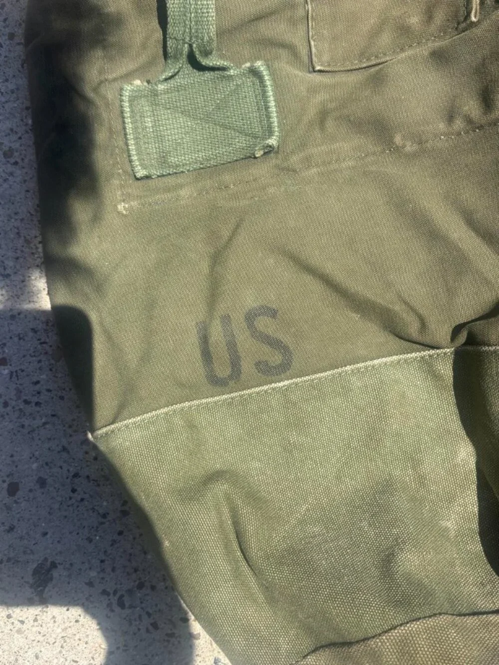 1972 United States Military Bag Vintage Olive Green 70s